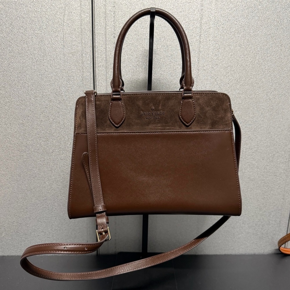 Kate Spade Brown Leather Satchel Crossbody